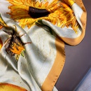 Printemps et t nouveau foulard carr en satin impression florale simulation foulard en soie femme en grospicture9