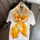 2022 nouveau foulard en soie de simulation imprim floral foulard dcoratif version corenne grand foulard carrpicture7