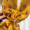 Nouveau foulard en soie imprim couronne jaune printemps et t simulation foulard en soie chlepicture8