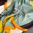 European and American golden classic flowers silk scarf simulation silk scarf 90cm square scarfpicture9