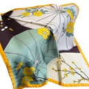 European and American golden classic flowers silk scarf simulation silk scarf 90cm square scarfpicture10