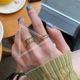 simple geometric fine simple weaving copper ring wholesalepicture19