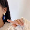 Blue heart fashion girl earrings simple trend copper earringspicture13
