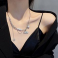Retro light luxury pearl stacking trend dog tag titanium steel collarbone chainpicture11