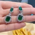 fashion full of diamonds earrings retro dark green zircon girls earringspicture11