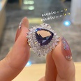 fashion amethyst zircon inlaid necklace ring set wholesalepicture12