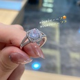 fashion geometric colorful inlaid flash zircon copper ring wholesalepicture10
