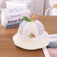 Baby summer net hat new sun flower sunshade hat thin breathable fisherman hatpicture8
