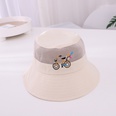 Korean childrens summer mesh hat embroidery bicycle big brim sunscreen fisherman hatpicture8