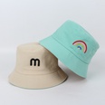 M rainbow embroidery childrens hat spring doublesided can wear fisherman hatpicture7