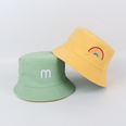 M rainbow embroidery childrens hat spring doublesided can wear fisherman hatpicture8