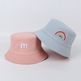 M rainbow embroidery childrens hat spring doublesided can wear fisherman hatpicture9