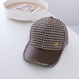boy houndstooth baseball cap Korean style M plaid casual baseball hatpicture6