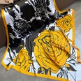 2022 spring and autumn new floral print square scarf 90cm large size scarfpicture12