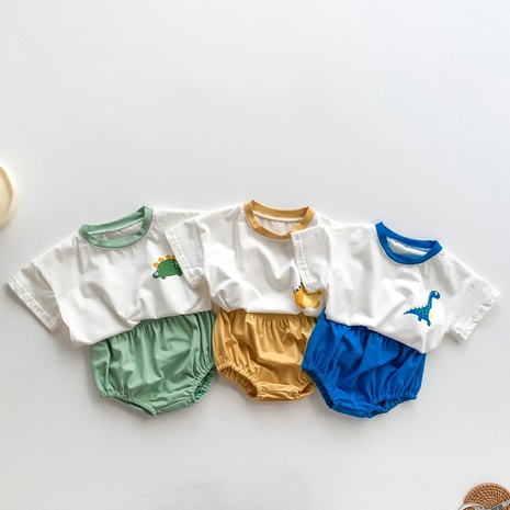 dessin animé dinosaure bébé vêtements vêtements en coton pour enfants's discount tags