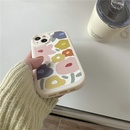 Handyhlle mit Blumendruck in Kontrastfarbe im koreanischen Stil passend fr iPhonepicture8
