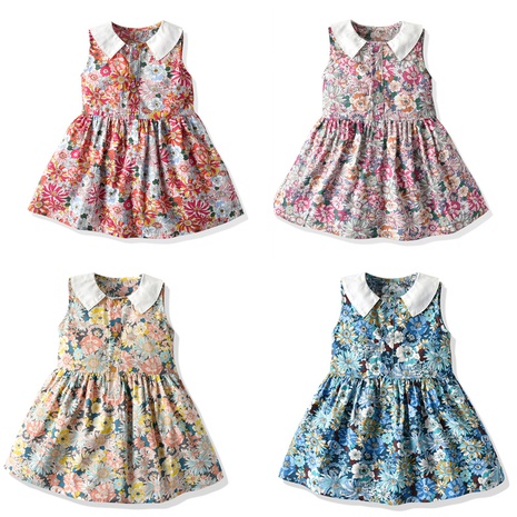 European and American children's skirt summer girls cute sleeveless dress wholesale's discount tags