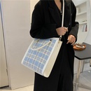 Fashion handbag bag womens fashion personality largecapacity plaid oneshoulder messenger bagpicture11