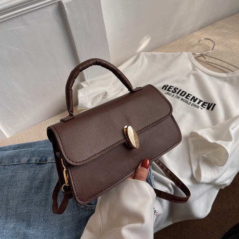 Mode neue einfarbige Umhängetasche Messenger Bag kleine quadratische Tasche's discount tags