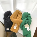 Bufanda de lana con etiqueta para nios coreanos bufanda de punto de color caramelopicture5