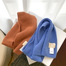 Bufanda de lana con etiqueta para nios coreanos bufanda de punto de color caramelopicture6