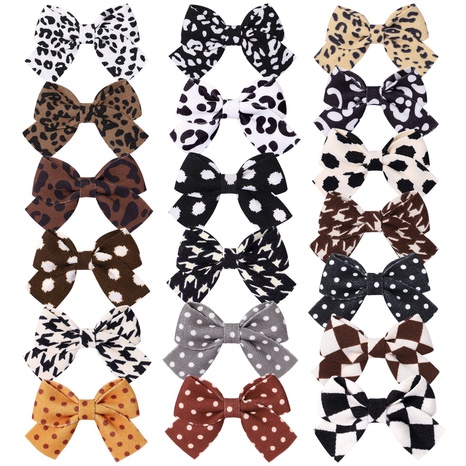 fashion polka dots bow hairpin cute floral duckbill clip hair accessories's discount tags