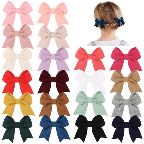 Fashion warm milk tea color bow hairpin cute simple children's hairpin's discount tags