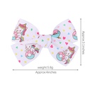 European and American childrens jewelry cartoon printing bow hairpin solid color hair clippicture7