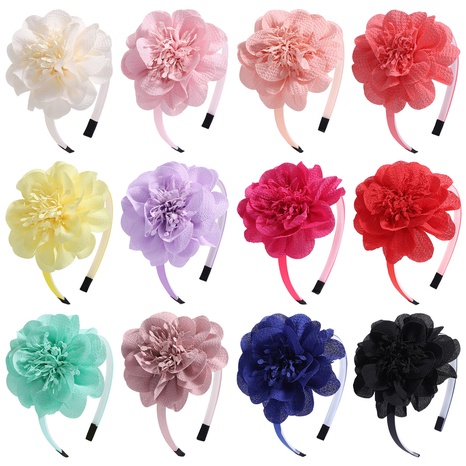 Fashion flower solid color cloth children headband wholesale NHYLX624205's discount tags