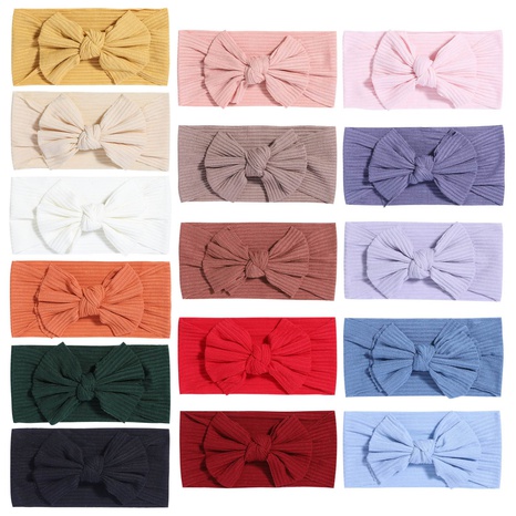fashion knitted fabric headband baby super soft bow headband children's hair accessories's discount tags