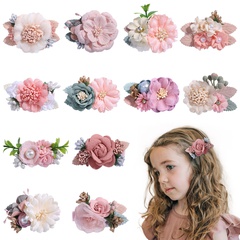Fashion children's simulation flower hairpin flower pearl flower headdress