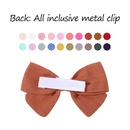 Fashion solid color cotton childrens hair accessories bow hairpinpicture8