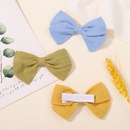 Fashion solid color cotton childrens hair accessories bow hairpinpicture10