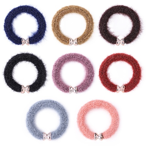 Fashion candy color plush hair ring elastic hair elastic hair rope  NHYLX624230's discount tags