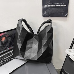 Fashion retro shoulder large-capacity women's bag new fashion rhombus PU bag