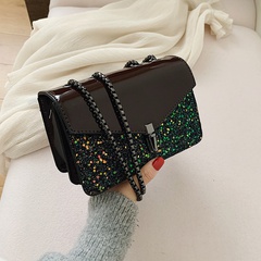 Fashion women's bag new Korean patent leather sequin shoulder bag messenger small square bag