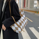 Fashion shoulder womens bag handbag Korean largecapacity checkerboard bag wholesalepicture32