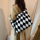 Fashion shoulder womens bag handbag Korean largecapacity checkerboard bag wholesalepicture33