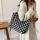 Fashion shoulder womens bag handbag Korean largecapacity checkerboard bag wholesalepicture34