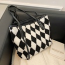 Fashion shoulder womens bag handbag Korean largecapacity checkerboard bag wholesalepicture35