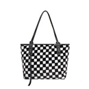 Fashion shoulder womens bag handbag Korean largecapacity checkerboard bag wholesalepicture36