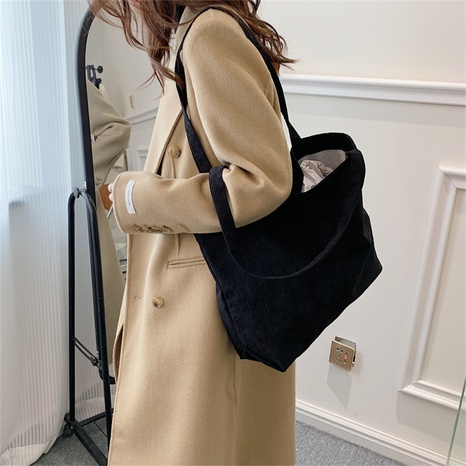 Fashion personality shoulder bag new canvas casual handbag simple fashion bag's discount tags