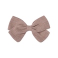 Fashion solid color cotton childrens hair accessories bow hairpinpicture14