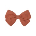 Fashion solid color cotton childrens hair accessories bow hairpinpicture17