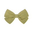 Fashion solid color cotton childrens hair accessories bow hairpinpicture30