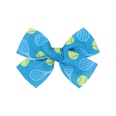 European and American childrens jewelry cartoon printing bow hairpin solid color hair clippicture11