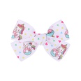 European and American childrens jewelry cartoon printing bow hairpin solid color hair clippicture24