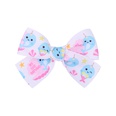 European and American childrens jewelry cartoon printing bow hairpin solid color hair clippicture25