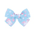 European and American childrens jewelry cartoon printing bow hairpin solid color hair clippicture28