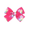 European and American childrens jewelry cartoon printing bow hairpin solid color hair clippicture33